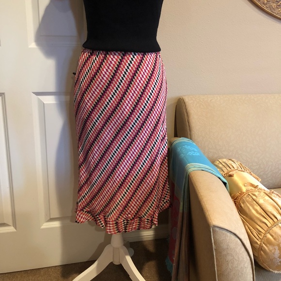 Geo Print Lined Skirt - Picture 3 of 4